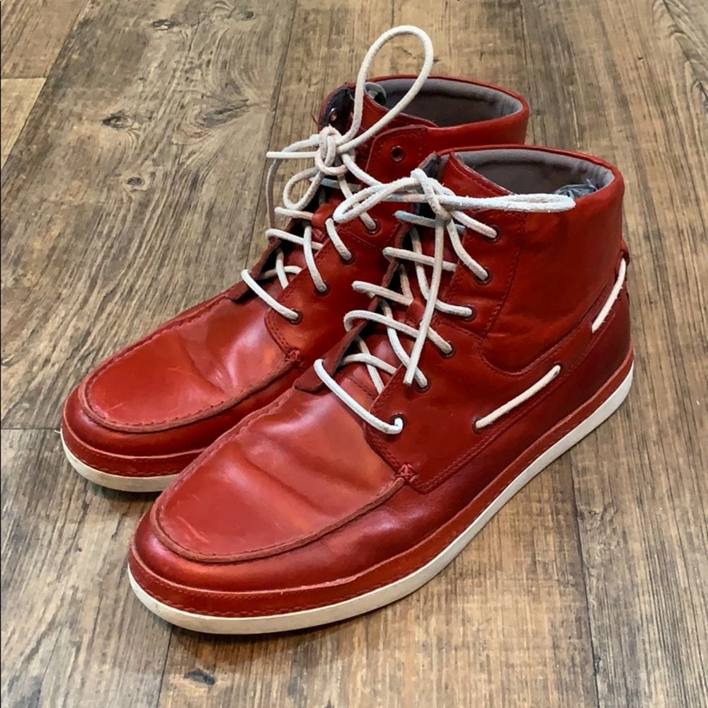 Ugg Men’s Bayne Red Leather Boots Size 11